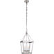 Chapman & Myers Launceton 4 Light 12.5 inch Polished Nickel Linear Lantern Pendant Ceiling Light, Small