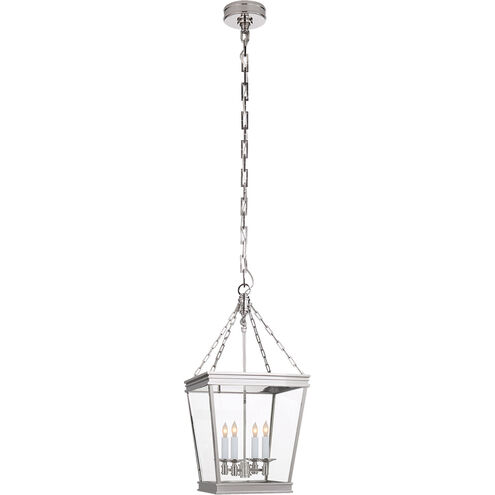 Chapman & Myers Launceton 4 Light 12.5 inch Polished Nickel Linear Lantern Pendant Ceiling Light, Small