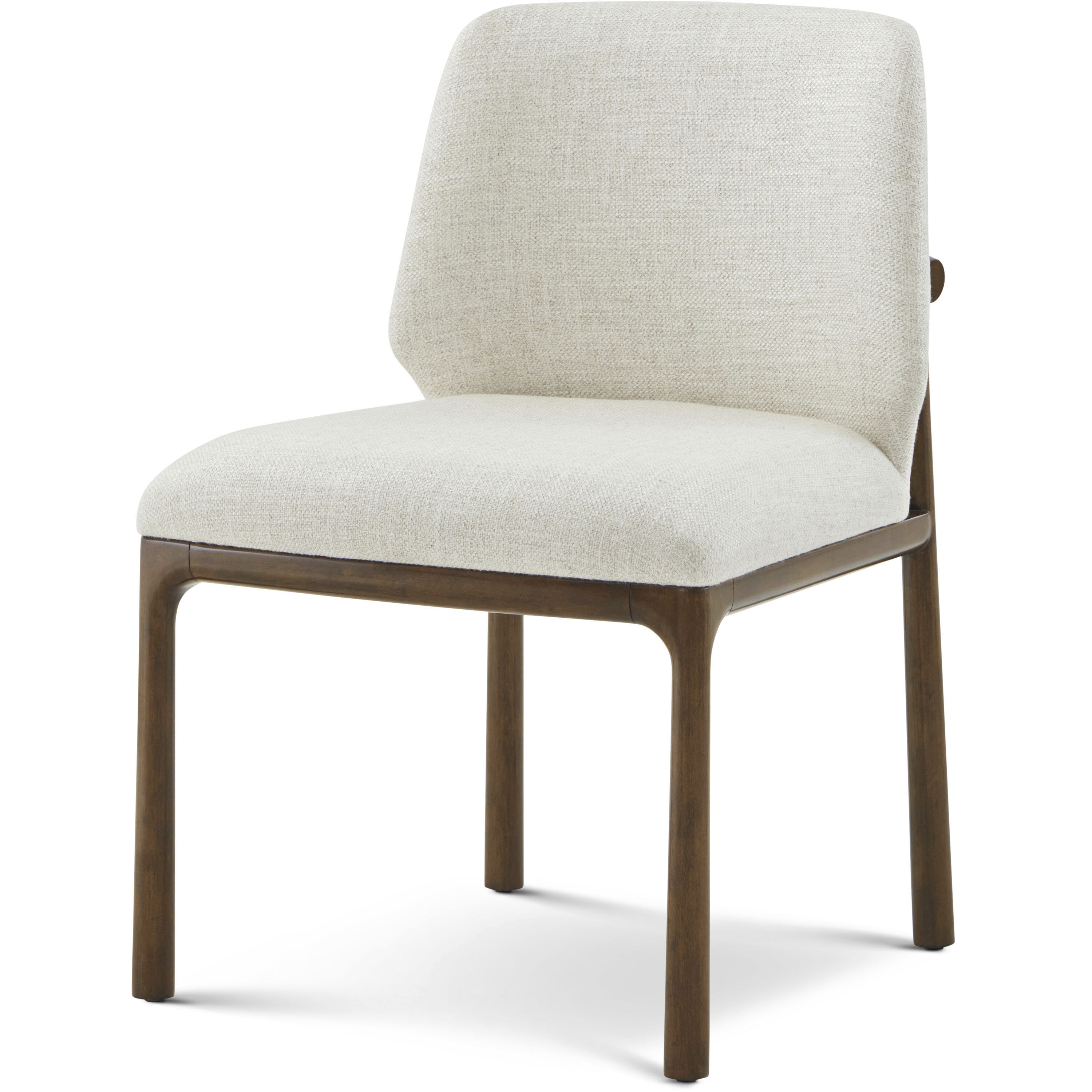 Kesden Pyramid Brown Dining Side Chair, Wooden, Upholstered