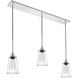 Auspice 3 Light 38 inch Chrome Pendant Ceiling Light