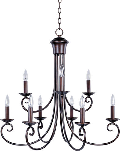 Loft 9 Light 30 inch Oil Rubbed Bronze Multi-Tier Chandelier Ceiling Light in Candelabra Base Incandescent