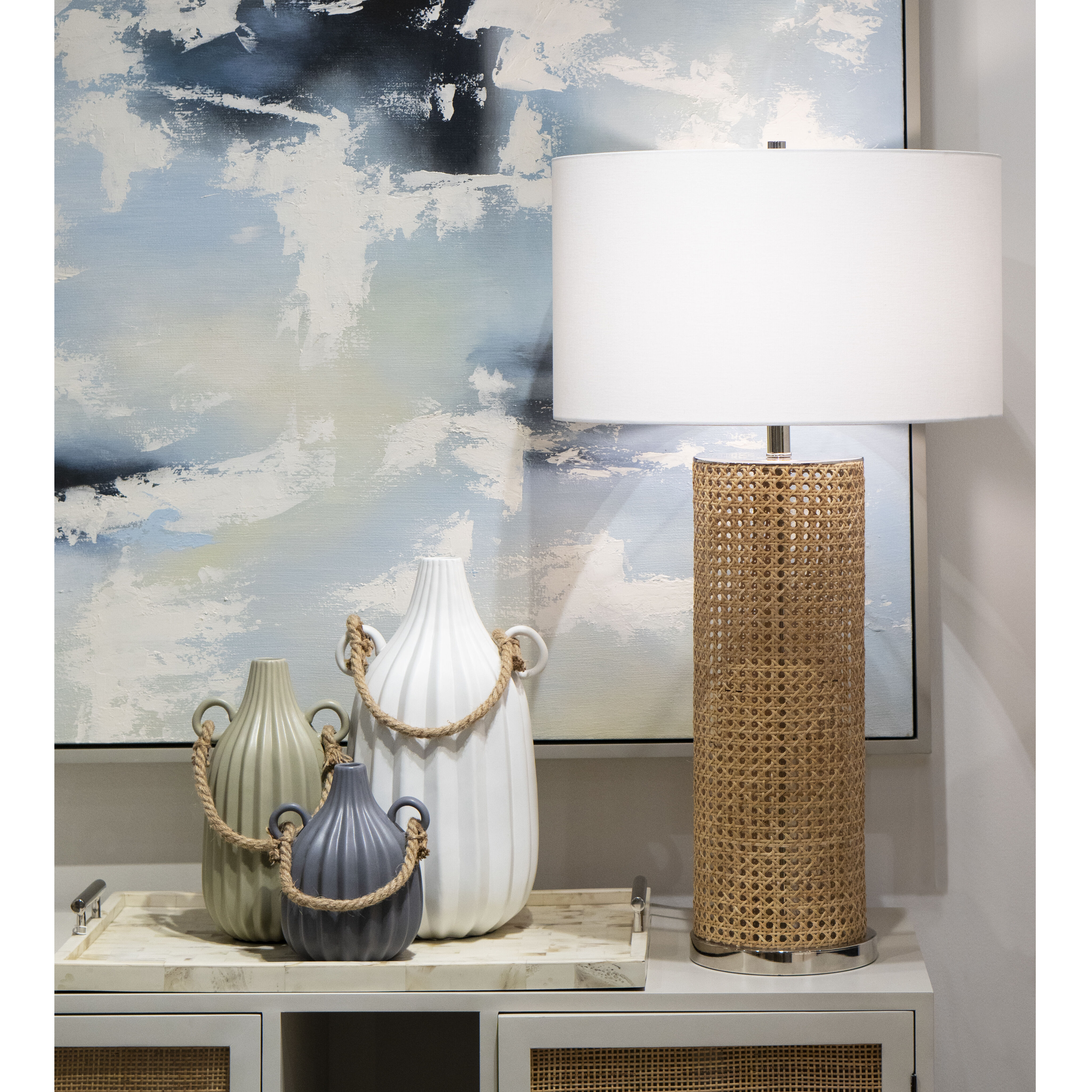 Elk Home H0019 10320 Addison 35 inch 150.00 watt Natural with Brushed Nickel Table Lamp Portable Light