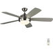Discus 52 Smart 52 inch Brushed Steel with Silver Blades Smart Ceiling Fan
