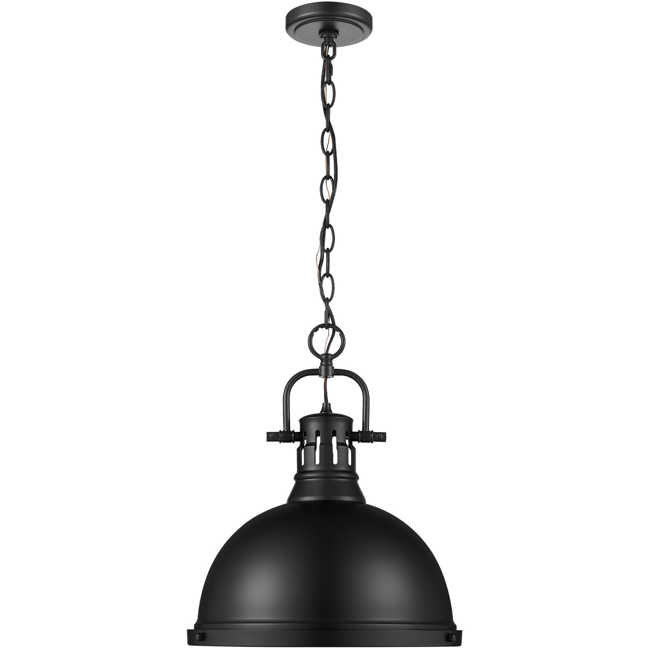 Yep Duncan 1 Light 14 inch Matte Black Pendant Ceiling Light, Large