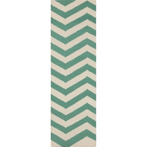 Frontier 96 X 30 inch Emerald, Cream Rug