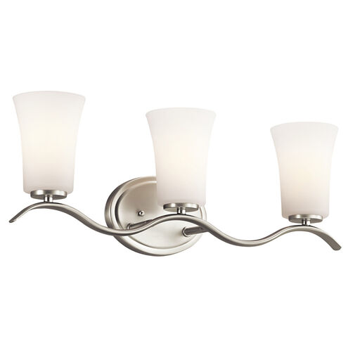 Armida 3 Light 23 inch Brushed Nickel Wall Mt Bath 3 Arm Wall Light in Incandescent