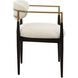 Moxie Brushed Brass and Matte Black and Off-White Dining Chair