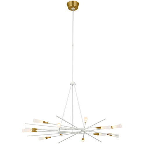 Chapman & Myers Stellar LED 40 inch Matte White Radial Chandelier Ceiling Light