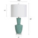 Cameron 28 inch 100.00 watt Tuquoise and Silver and Clear Table Lamp Portable Light