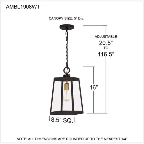 Amberly Grove 1 Light 9 inch Western Bronze Mini Pendant Ceiling Light