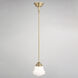 Huntley LED 6.25 inch Natural Brass Mini Pendant Ceiling Light