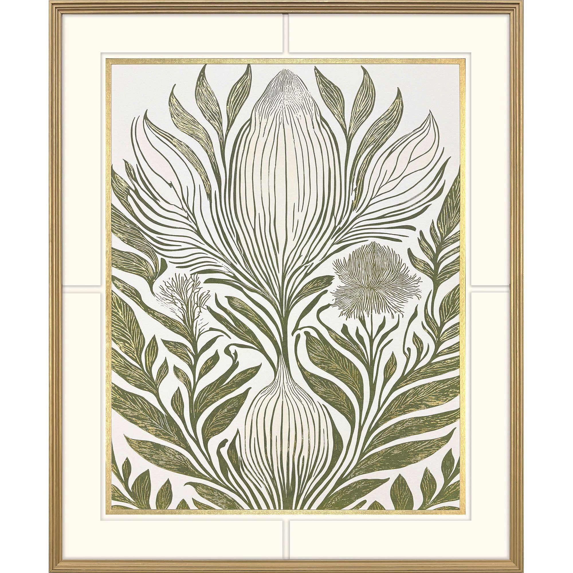 The Studio Green and Neutral and White Framed Art, The Studio