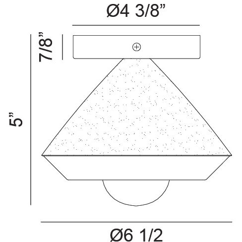 Velax 1 Light 6.5 inch Matte Black Flush Mount Ceiling Light in Matte Black and Aged Gold Brass