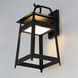 Pagoda LED 19 inch Black Outdoor Wall Mount