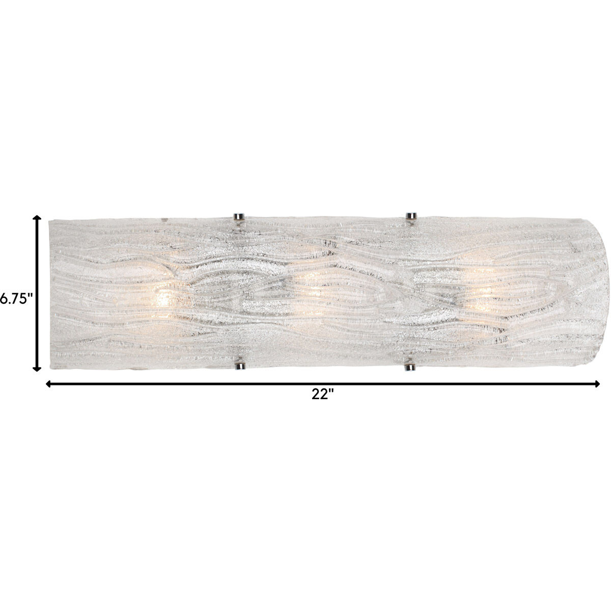 Brilliance 3 Light 6.75 inch Polished Chrome ADA Wall Sconce Wall Light