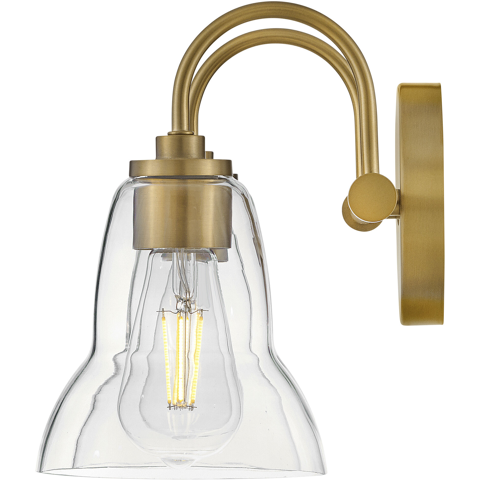 Vera LED 15 inch Lacquered Brass Bath Light Wall Light