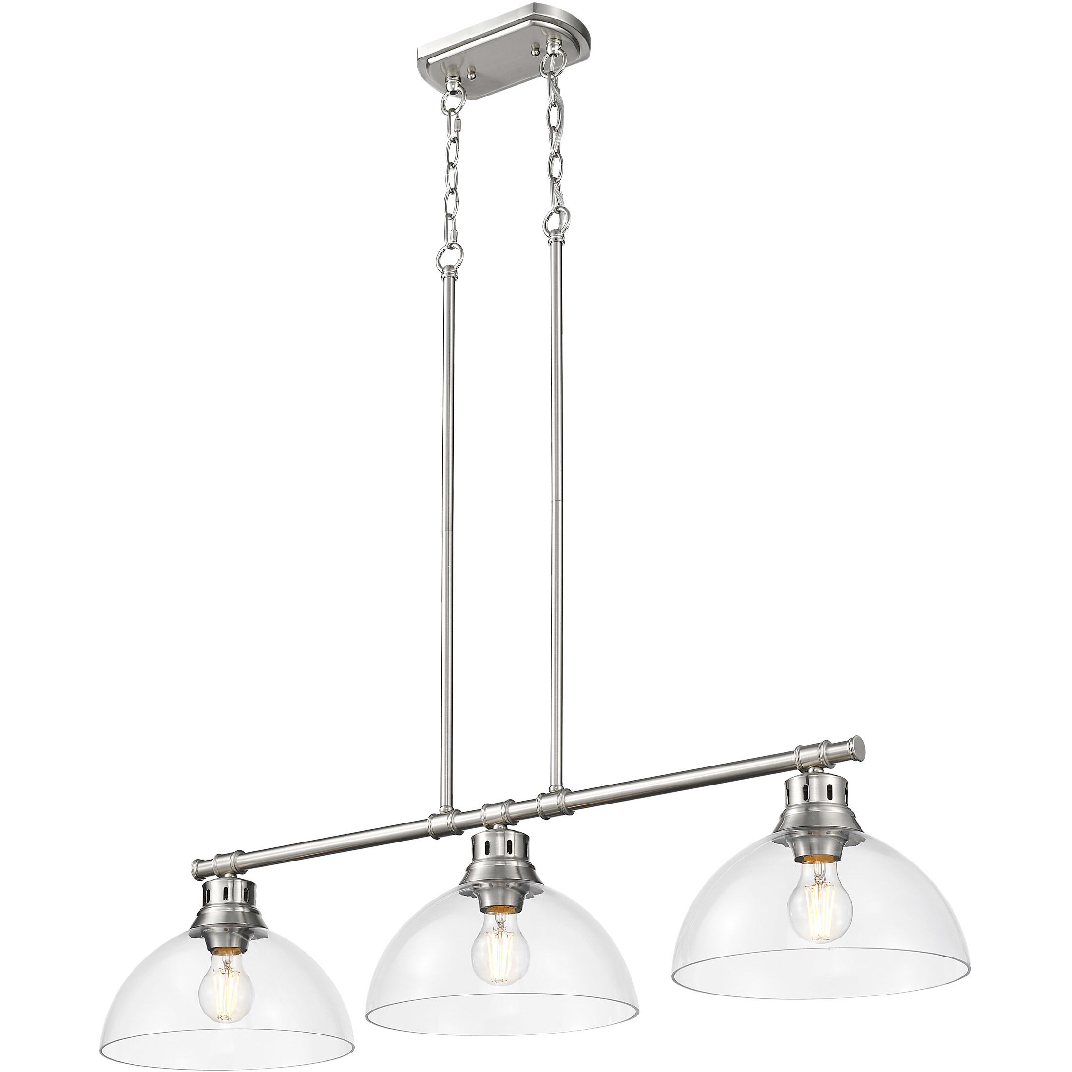 Yep Duncan Island Light Ceiling Light in Pewter, Clear Glass