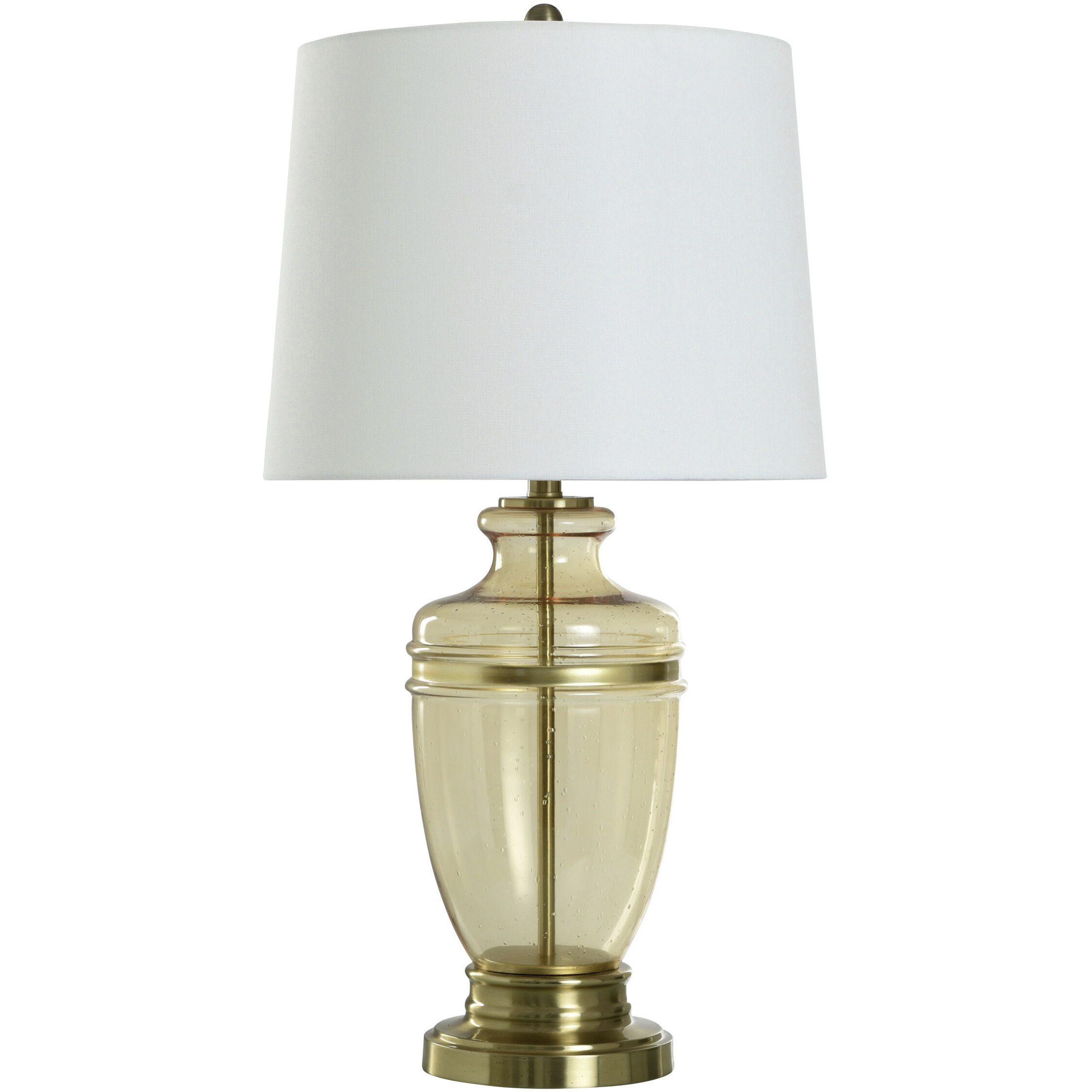Opulence 30 inch 100 watt Opulence Gold and Off-White Table Lamp Portable Light