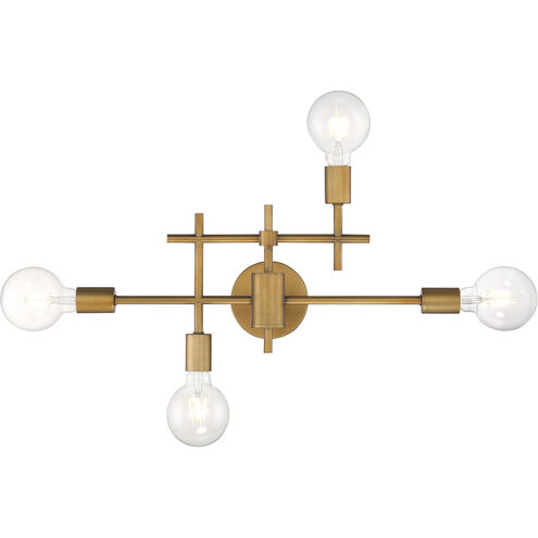 Delphi 4 Light 23 inch Aged Gold Vanity Light Wall Light