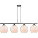 Ballston Large Farmhouse Chicken Wire 4 Light 48 inch Matte Black Island Light Ceiling Light, Ballston