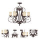 Millburn Manor 6 Light 29.5 inch Hand Applied Imperial Bronze Chandelier Ceiling Light