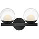 Sunni LED 15 inch Lacquered Brass Vanity Light Wall Light, Small