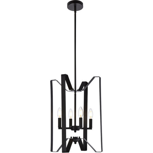 Hoffman 4 Light 14 inch Black Pendant Ceiling Light