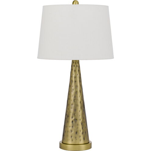 Cusago 27 inch 100.00 watt Antique Brass Table Lamp Portable Light