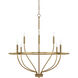 Greyson 8 Light 34 inch Aged Brass Chandelier Ceiling Light