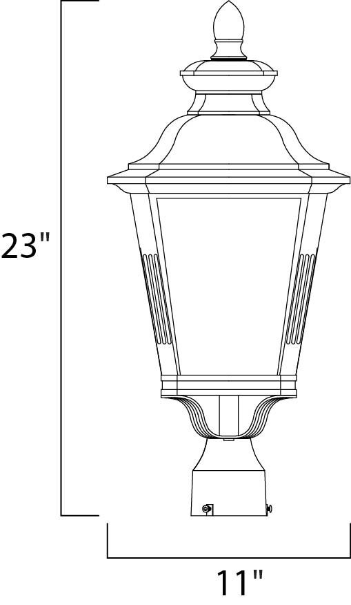 Knoxville 1 Light 23 inch Bronze Post Lantern