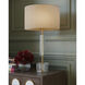 Deville 31 inch 150 watt Clear and Antique Brass Table Lamp Portable Light