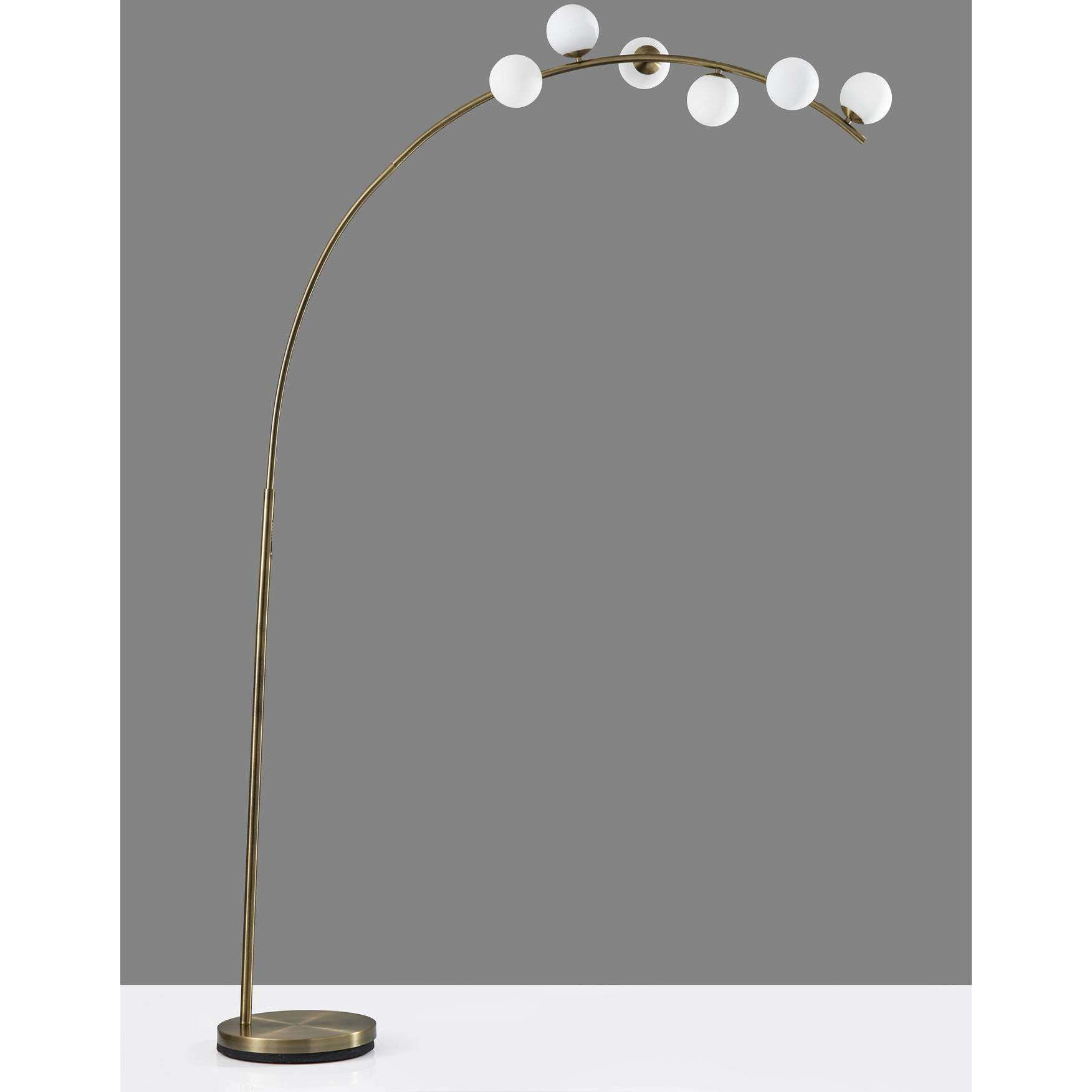 Ronan 78 inch 4.00 watt Antique Brass Arc Floor Lamp Portable Light, with Smart Switch