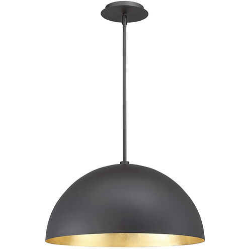 Yolo LED 20 inch Black Gold Leaf Pendant Ceiling Light.
