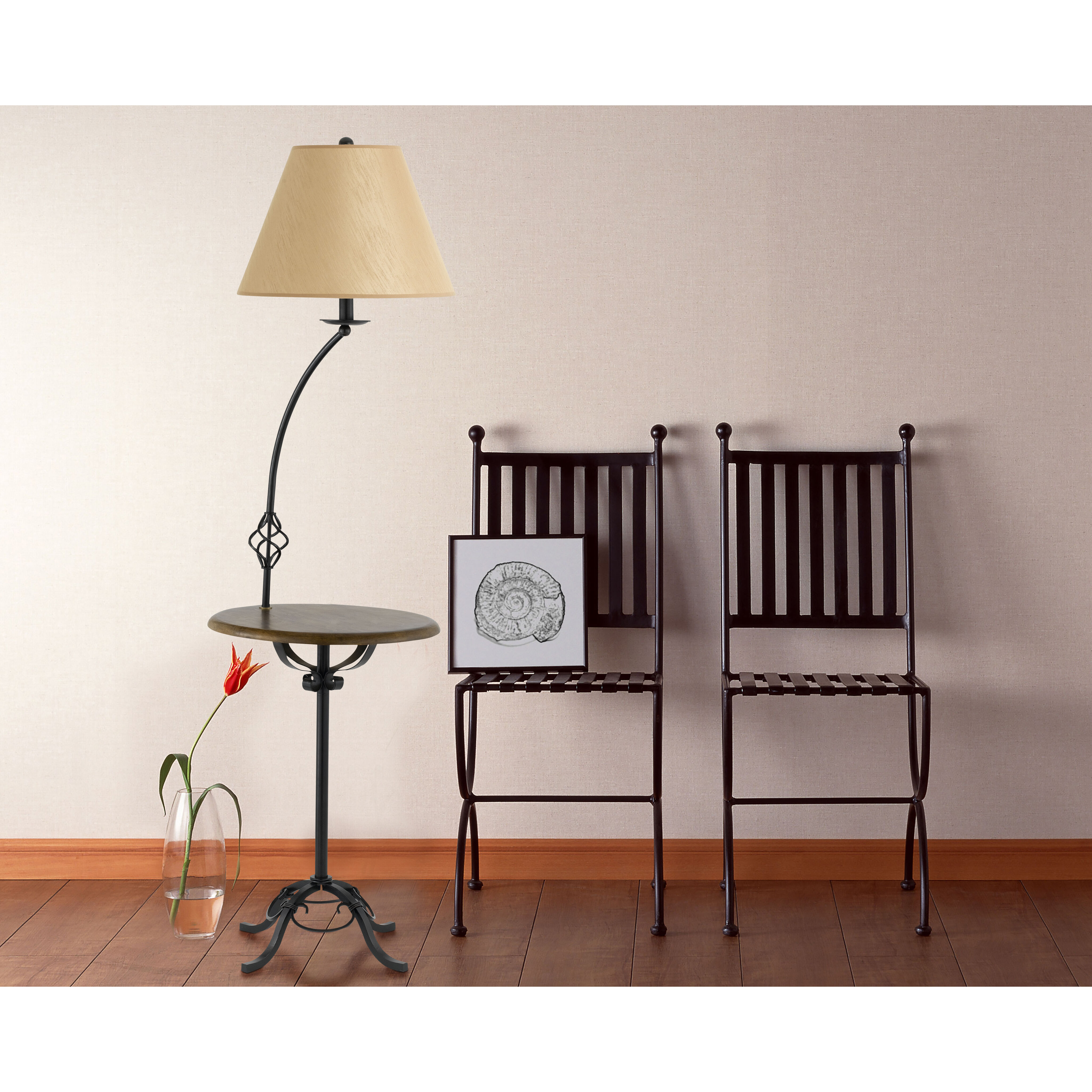 Iron 62 inch 150 watt Black Floor Lamp Portable Light
