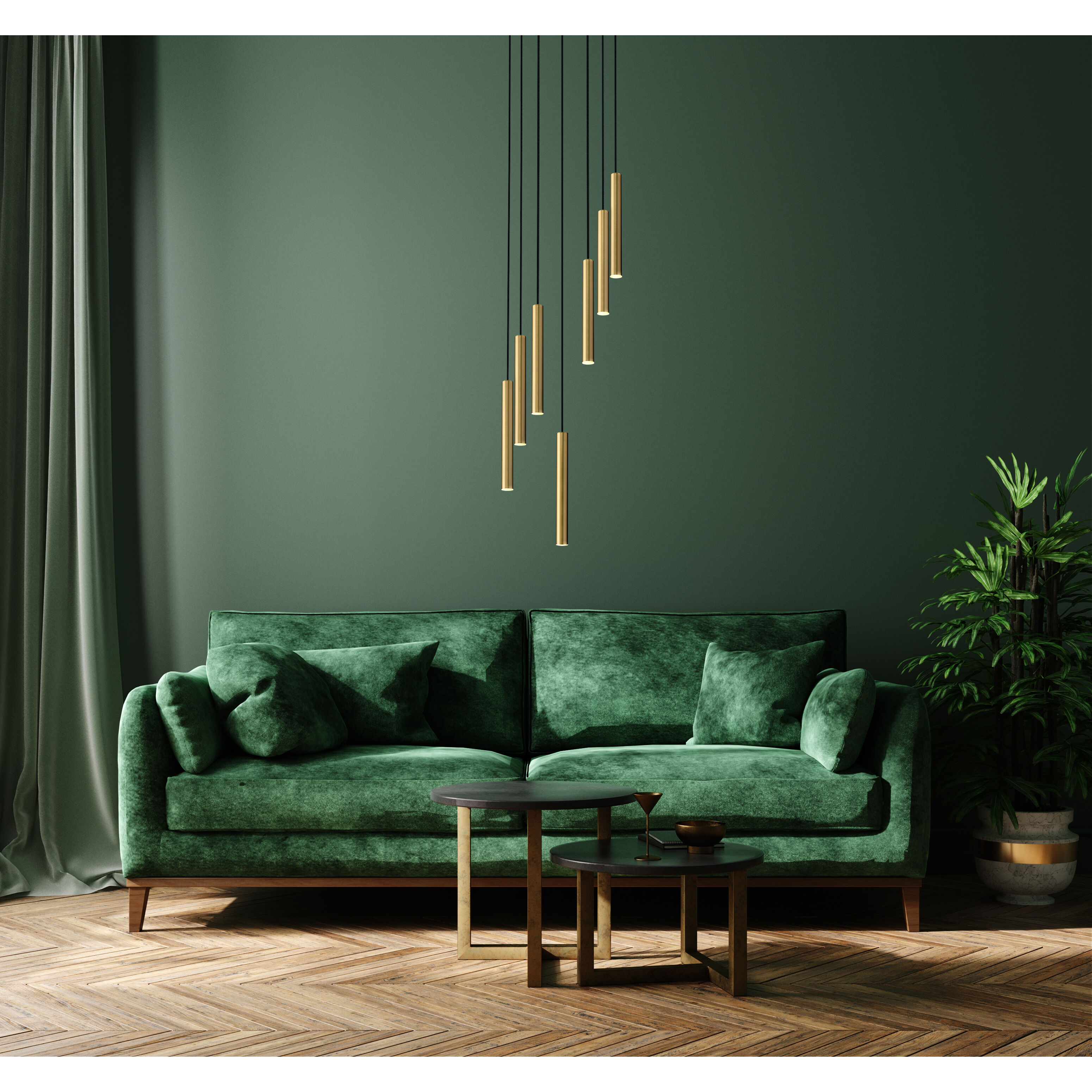 Forest LED 18 inch Modern Gold Chandelier Ceiling Light