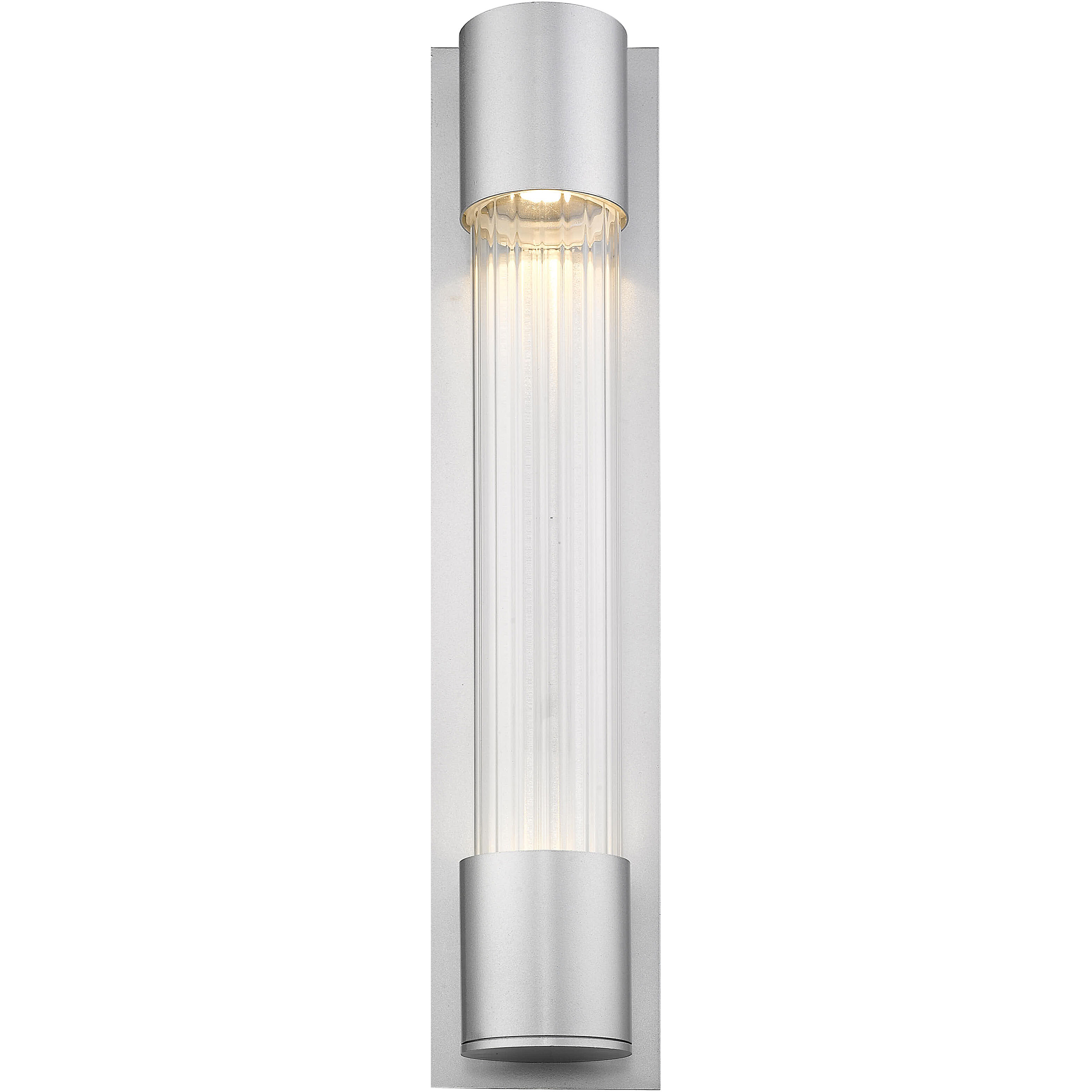 Striate Outdoor Wall Light in Silver