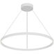 Cerchio LED 31.5 inch White Pendant Ceiling Light