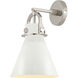 Newton Cone 1 Light 8 inch Polished Nickel Sconce Wall Light