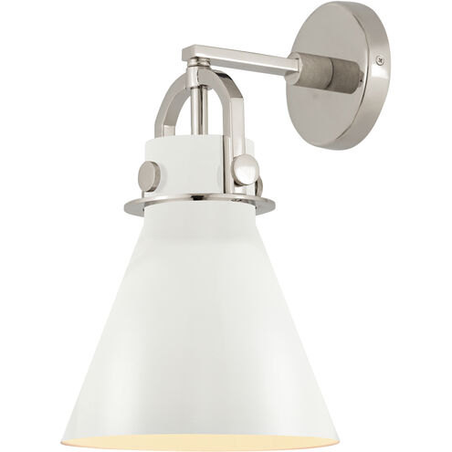 Newton Cone 1 Light 8 inch Polished Nickel Sconce Wall Light