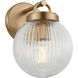 Drew & Jonathan Preston 1 Light 8.25 inch Satin Brass Bath Vanity Wall Light in Standard
