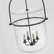 Chapman & Myers Lorford 4 Light 20 inch Aged Iron Bell Lantern Ceiling Light in Clear Glass