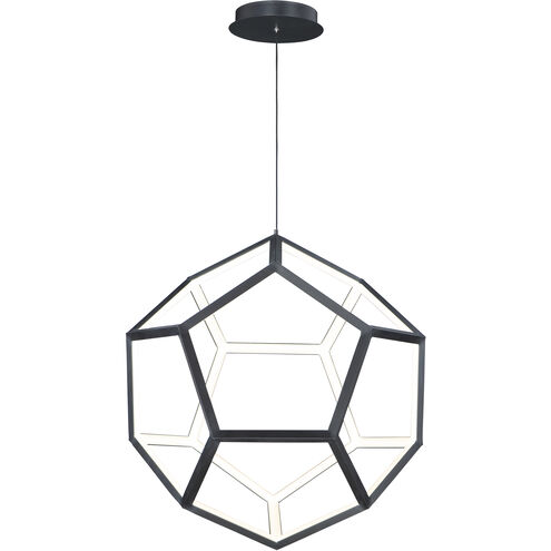 Penta LED 22 inch Black Pendant System Ceiling Light