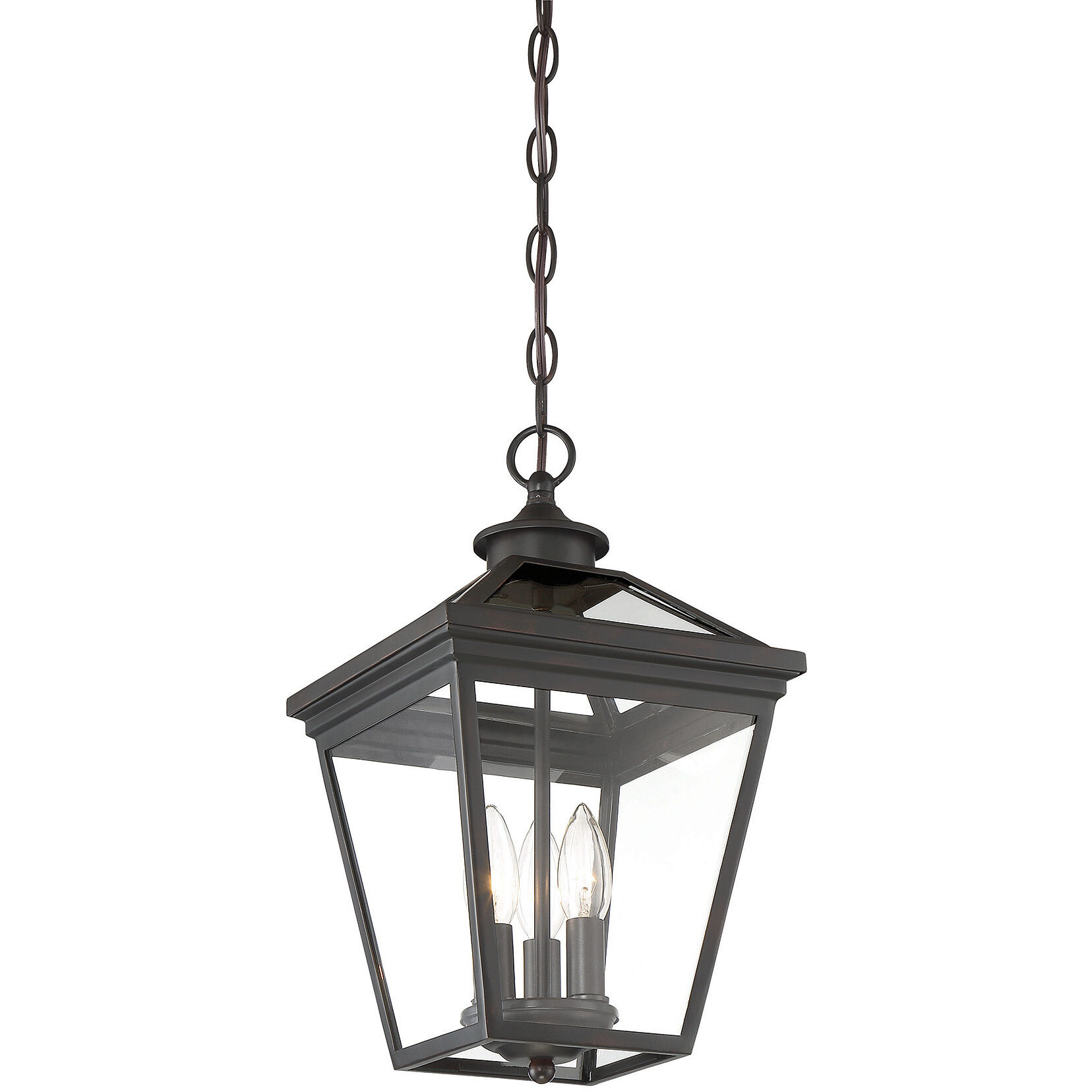 Ellijay 3 Light 9 inch English Bronze Outdoor Hanging Lantern