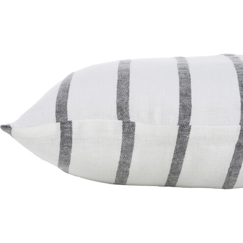 Nimah 22 inch White and Black Pillow