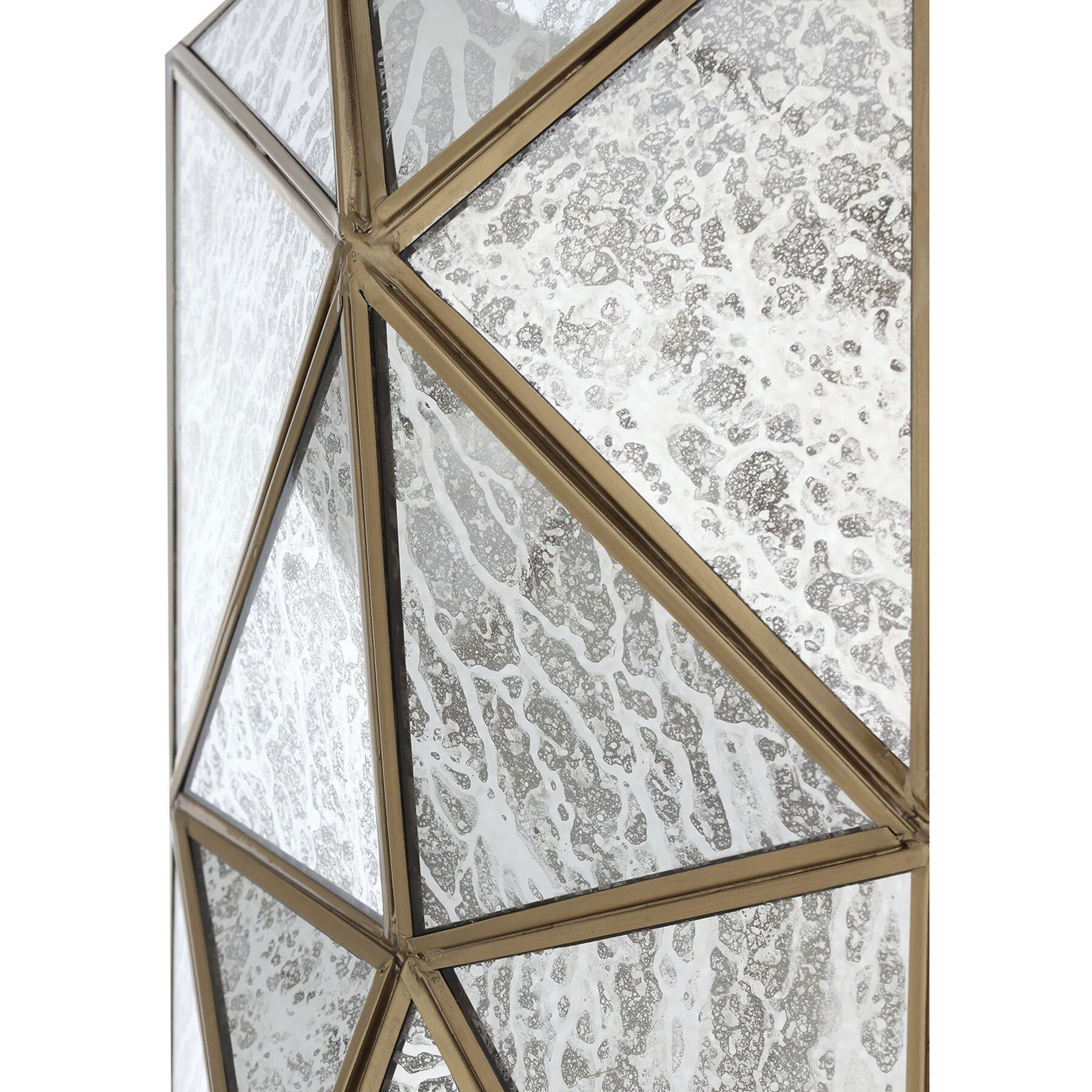 Geo-Gem 1 Light 13.2 inch Brass Antique Mini Pendant Ceiling Light