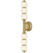 Lisa McDennon Trigo LED 6 inch Lacquered Brass Sconce Wall Light