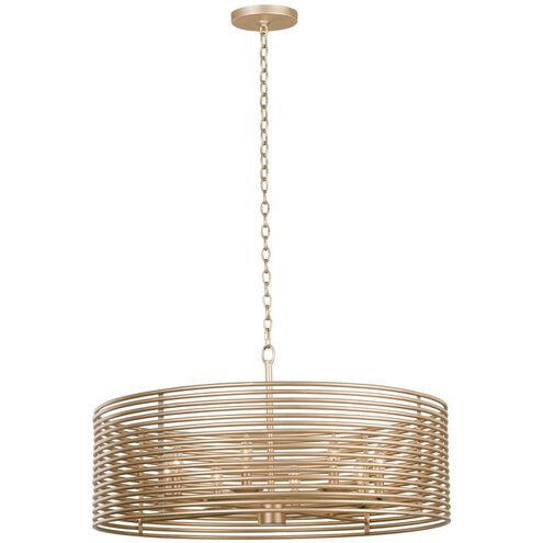 Emery 8 Light 32 inch Modern Gold Pendant Ceiling Light