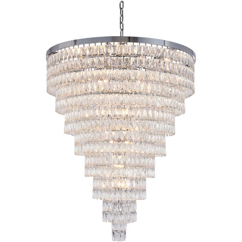 Canada 30 Light 36 inch Chrome Chandelier Ceiling Light