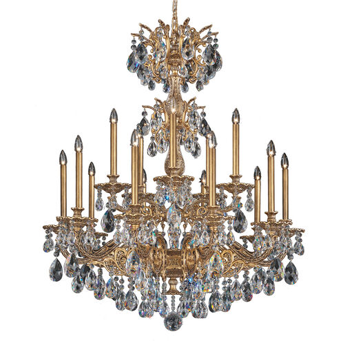 Milano 15 Light 39 inch French Gold Chandelier Ceiling Light in Swarovski, French Gold Cast