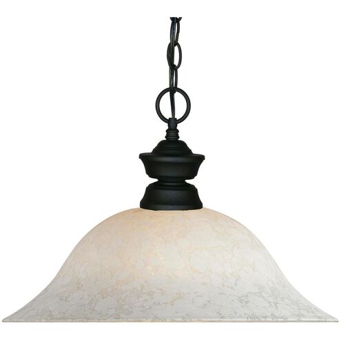 Pendant Lights 1 Light 16 inch Matte Black Pendant Ceiling Light in White Mottle Glass, 5